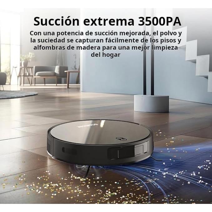 Robot Aspirador BOAIMORE V6 con Mopa, Succión 3500PA, Control App