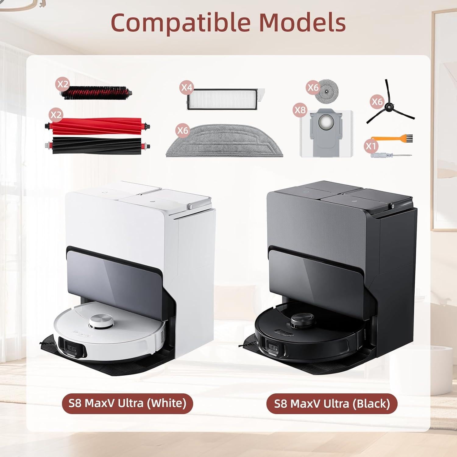 36 Accesorios Wulwun para Roborock S8 MaxV Ultra Robot Aspiradora