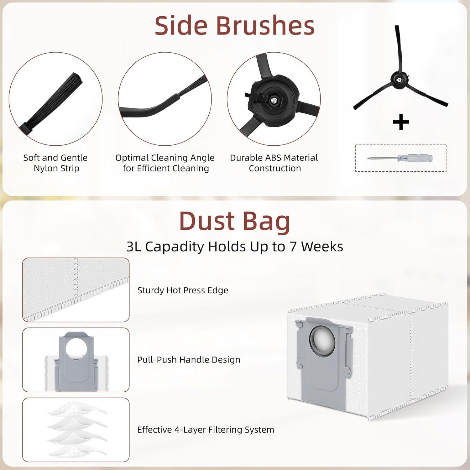 36 Accesorios Wulwun para Roborock S8 MaxV Ultra Robot Aspiradora