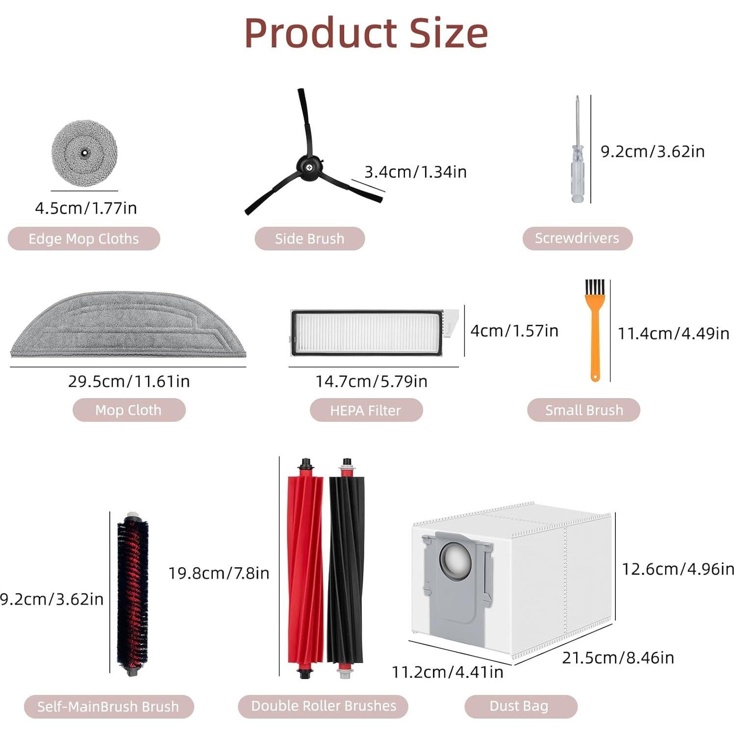36 Accesorios Wulwun para Roborock S8 MaxV Ultra Robot Aspiradora