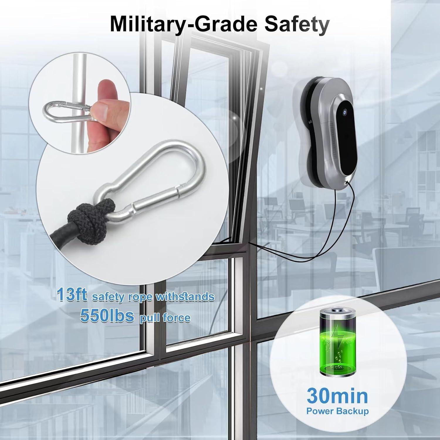 Robot Limpiador de Ventanas eTRY X11, Doble Rocío, AI, 70ml