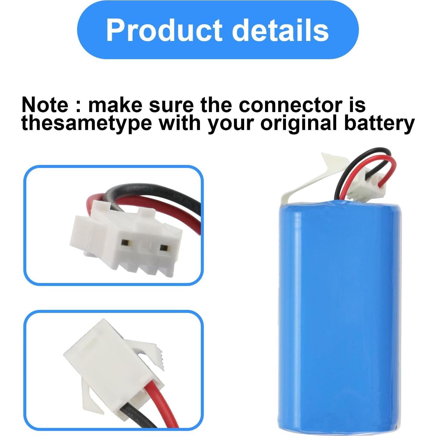 Batería de Reemplazo 14.4V 2600mAh para Aspiradora Yeedi/Tikom