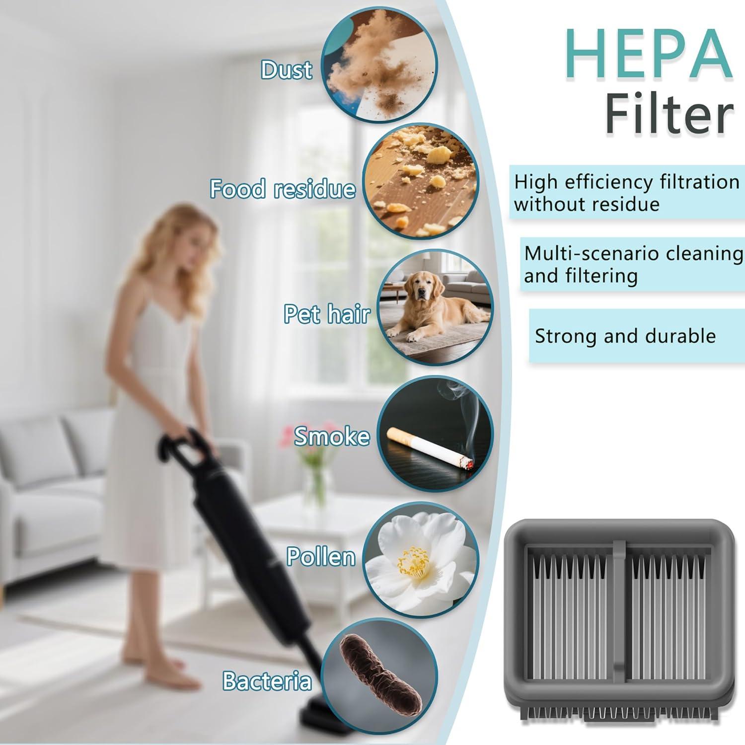 Piezas de Repuesto para Aspiradora Robot DREAME G10 Pro - 2 Cepillos Rodantes, 1 Cepillo de Limpieza, 2 Filtros HEPA