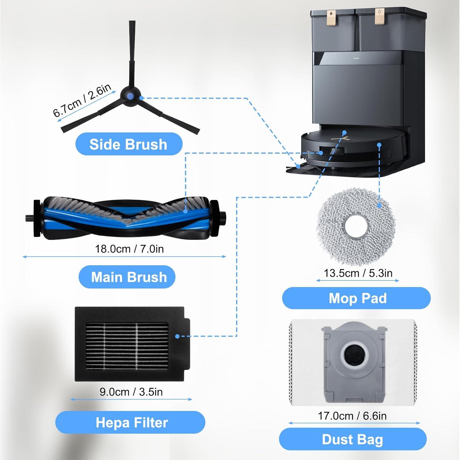 Set de Accesorios para Aspiradora Robot Deebot T50 Max Pro Omni