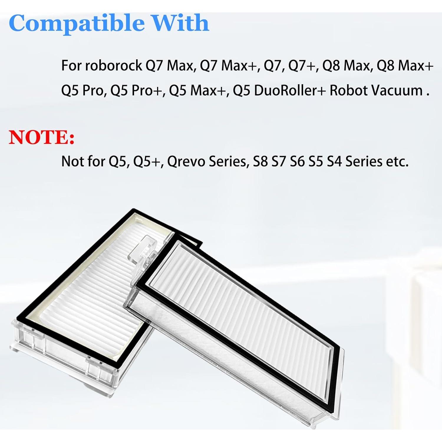 Filtro HEPA JZSTARINGE para Roborock Q7 Max - 4 Pcs