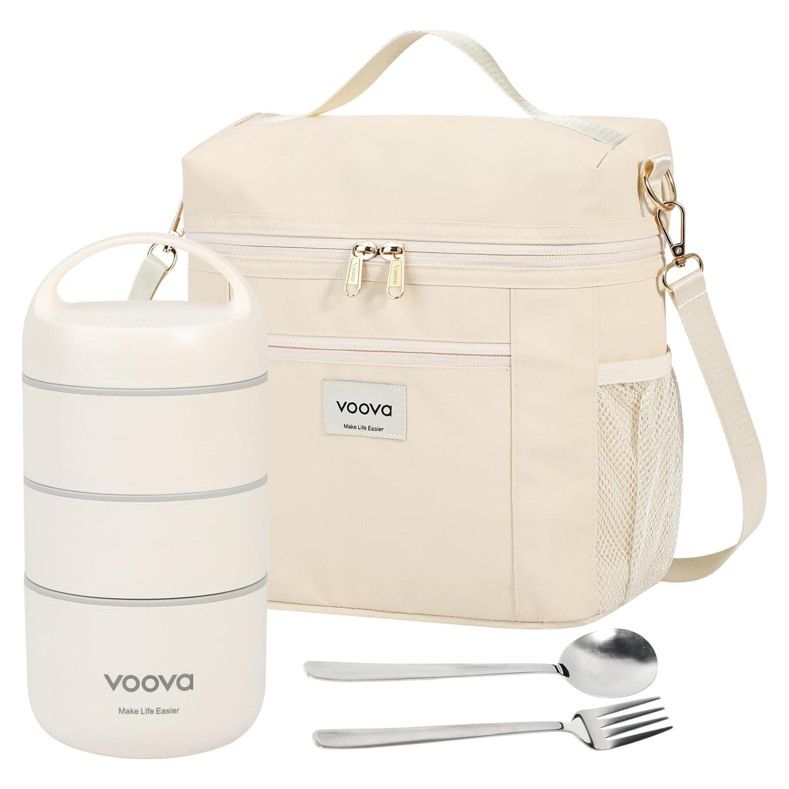 Caja Térmica Apilable Voova de Acero Inoxidable 3 Niveles