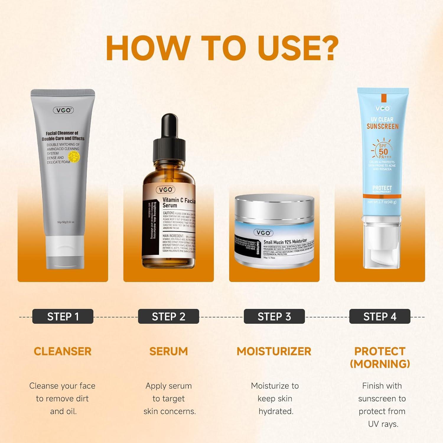 Suero Facial VGO de Vitamina C y E 30ml - Hidratación y Radiancia