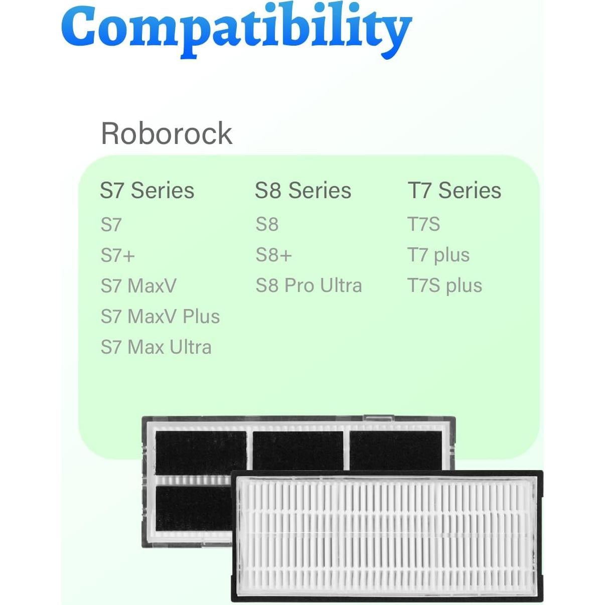 Filtros HEPA de Repuesto BBT BAMBOOST para Roborock S8 (Paquete de 3)