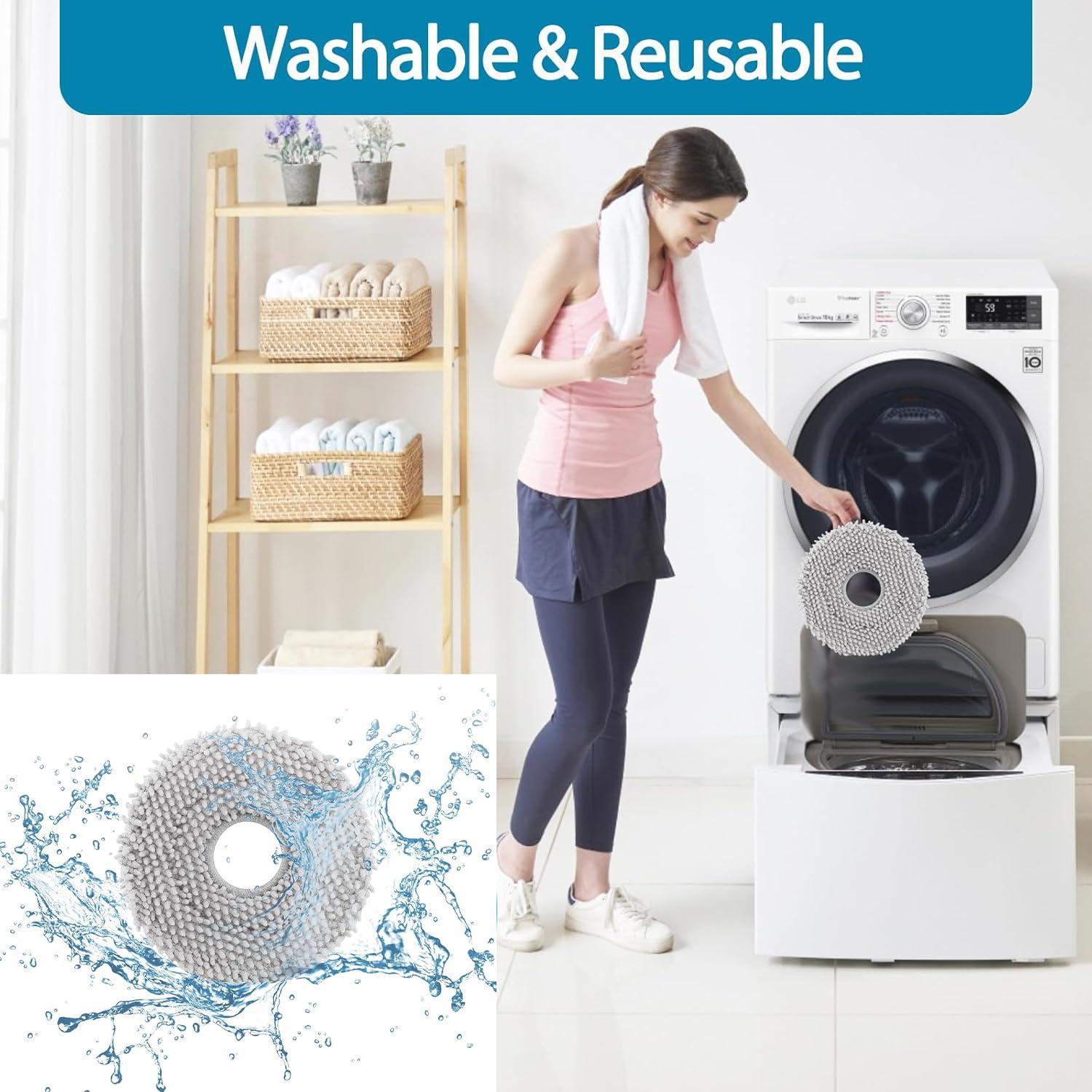 Paquete de 4 almohadillas de microfibra para Roborock Q Revo