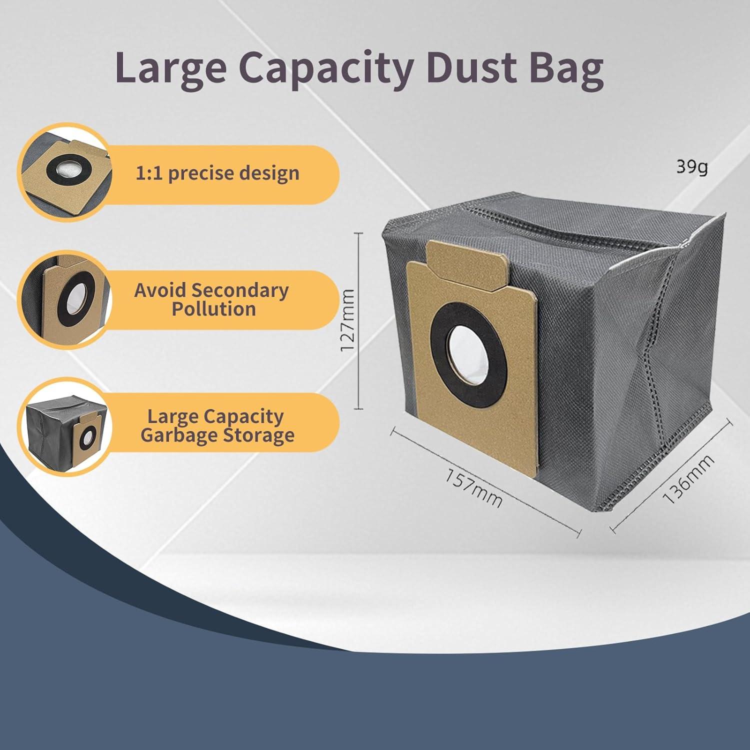 Repuestos Aerqvix para Aspiradora eufy X10 Pro Omni - 1 Cepillo, 2 Filtros, 4 Paños, 3 Bolsas, 4 Cepillos Laterales