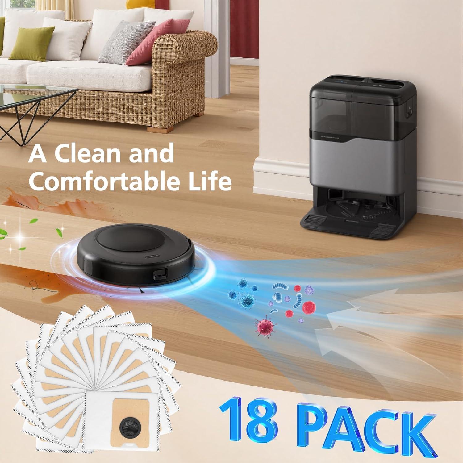 18 Bolsas de Polvo Lacvik para eufy Omni C20 C10 3.6L