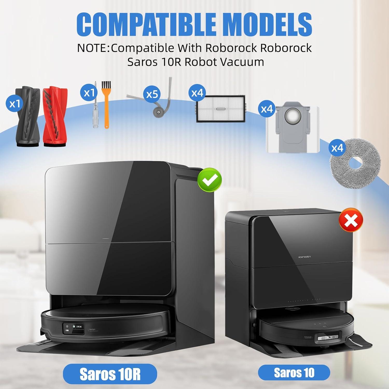 20 Piezas Repuesto Wulwun para Aspiradora Roborock Saros10R