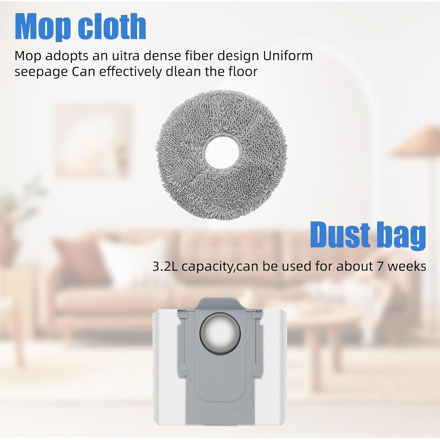 20 Piezas Repuesto Wulwun para Aspiradora Roborock Saros10R