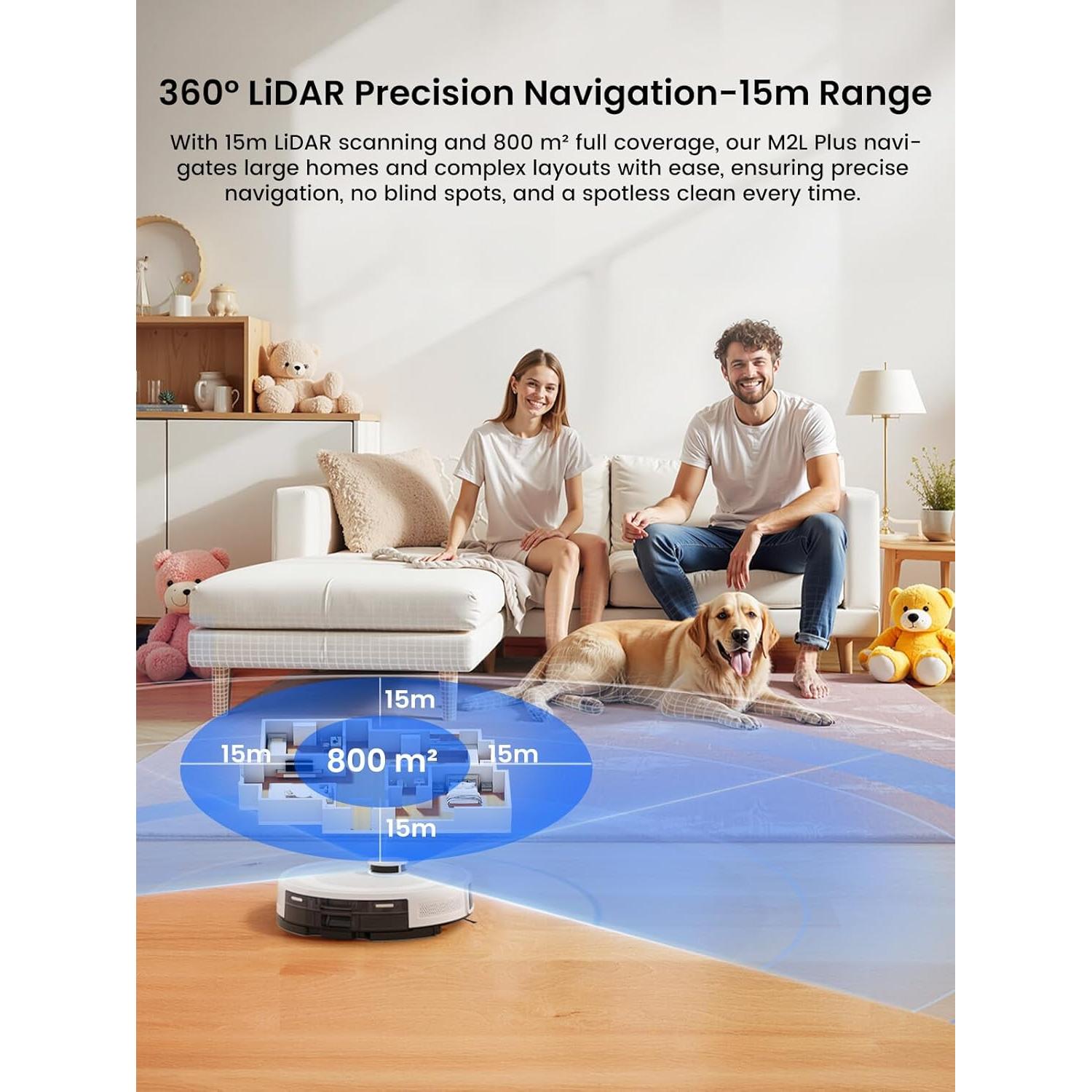 Aspiradora Robótica Lefant M2L Plus con Navegación LiDAR