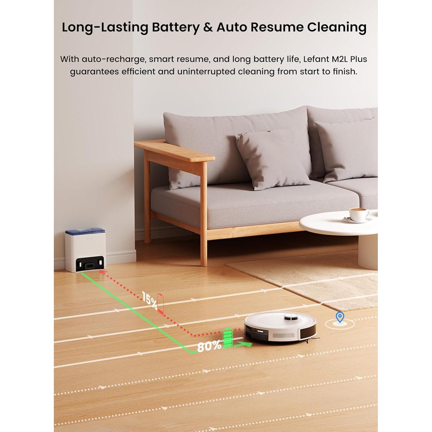 Aspiradora Robótica Lefant M2L Plus con Navegación LiDAR