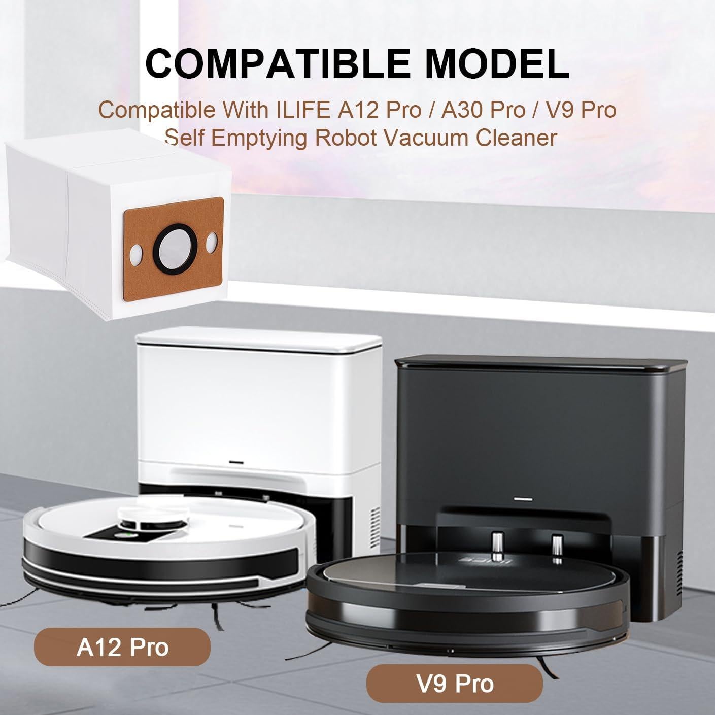 Bolsas de polvo ILIFE A12 Pro / A30 Pro / V9 Pro - 8 unidades