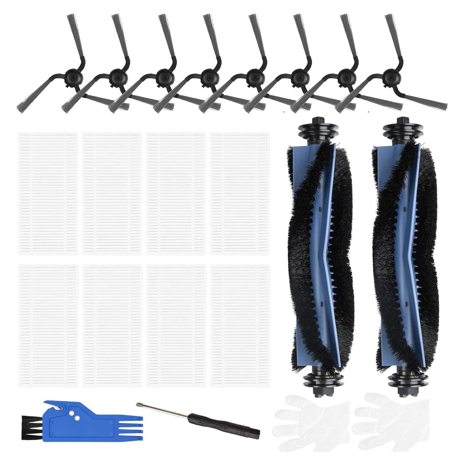 Kit de Repuestos para eufy Robot Vacuum C10 - 10 Filtros y Cepillos