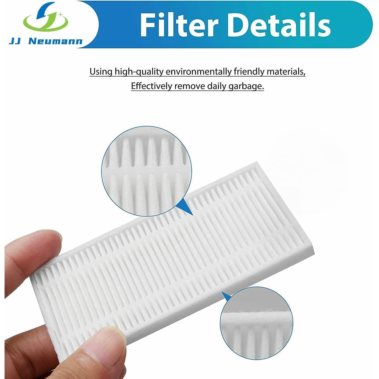 Kit de Repuestos para eufy Robot Vacuum C10 - 10 Filtros y Cepillos