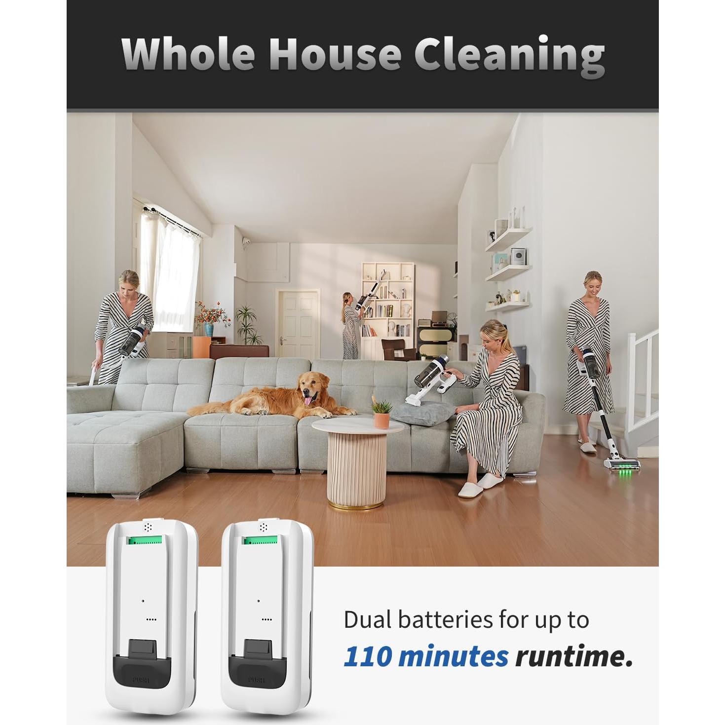 Aspiradora Inalámbrica NuYupo DHC200 550W 110 Min Carga Rápida