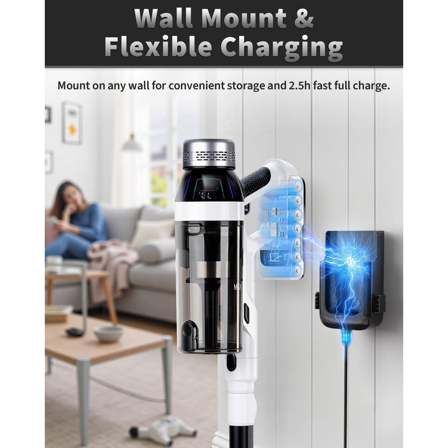 Aspiradora Inalámbrica NuYupo DHC200 550W 110 Min Carga Rápida