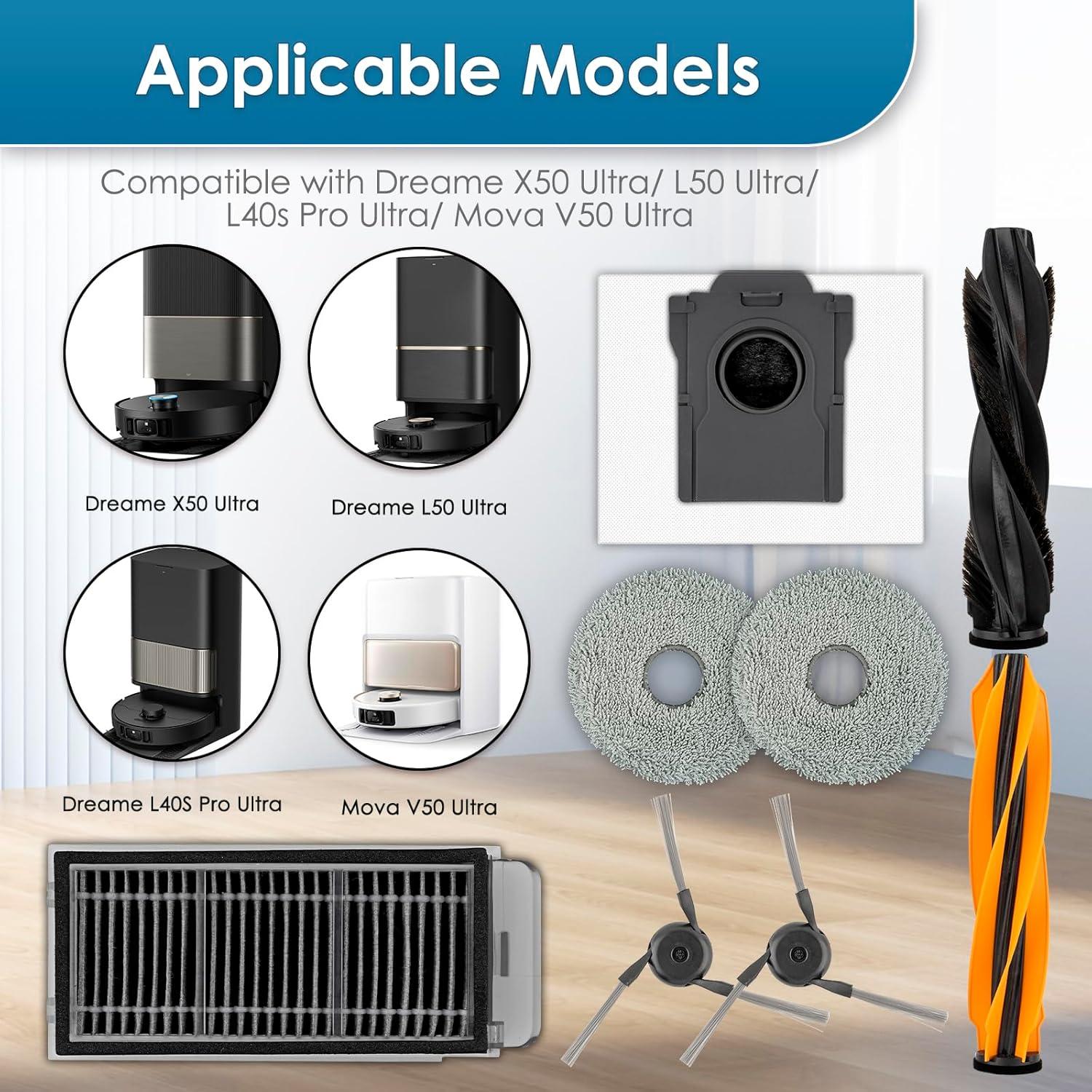 Kit de Accesorios 15 Piezas para Aspiradora Dreame X50 Ultra