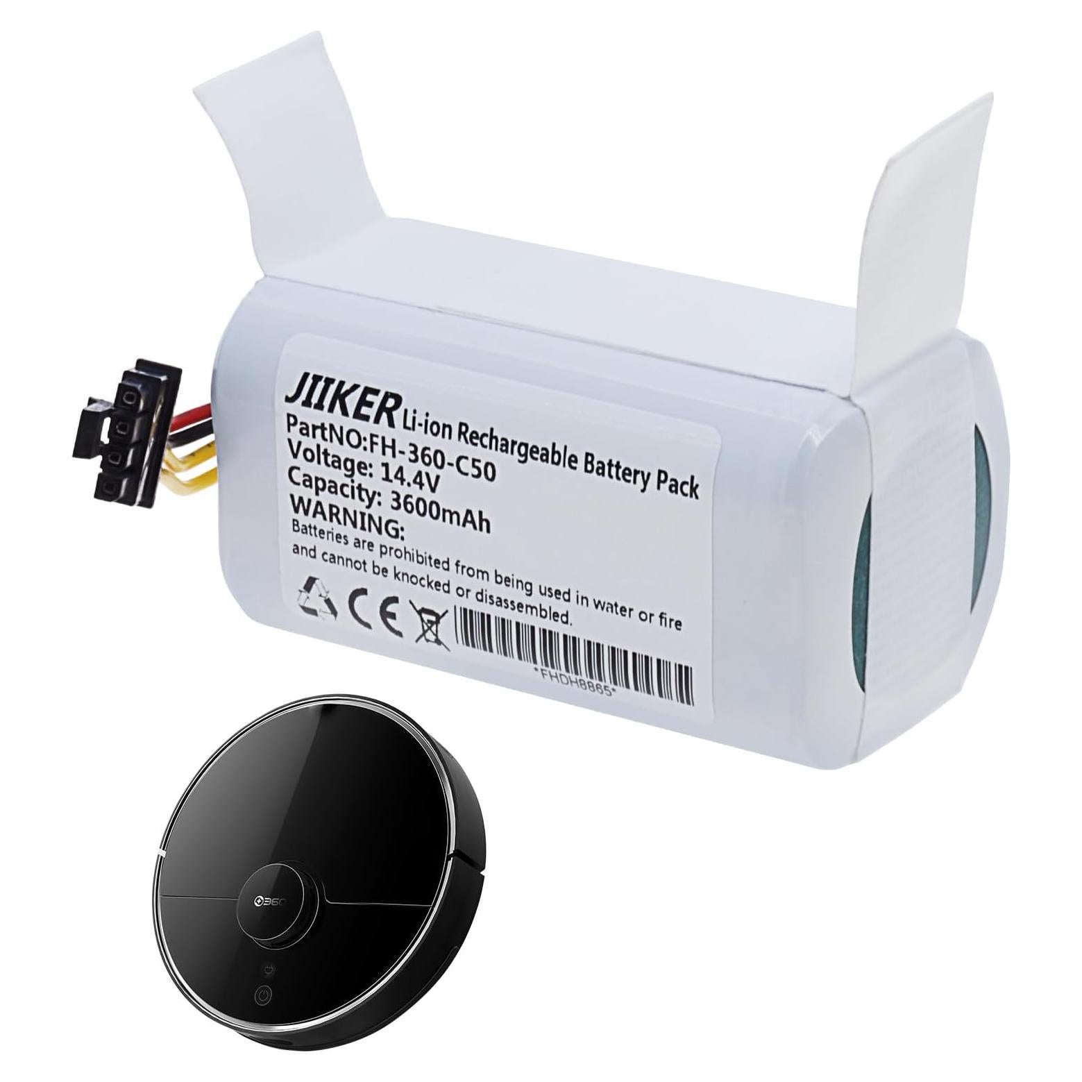 Batería de Reemplazo 14.4V 3600mAh Li-ion para Aspiradora 360 C50