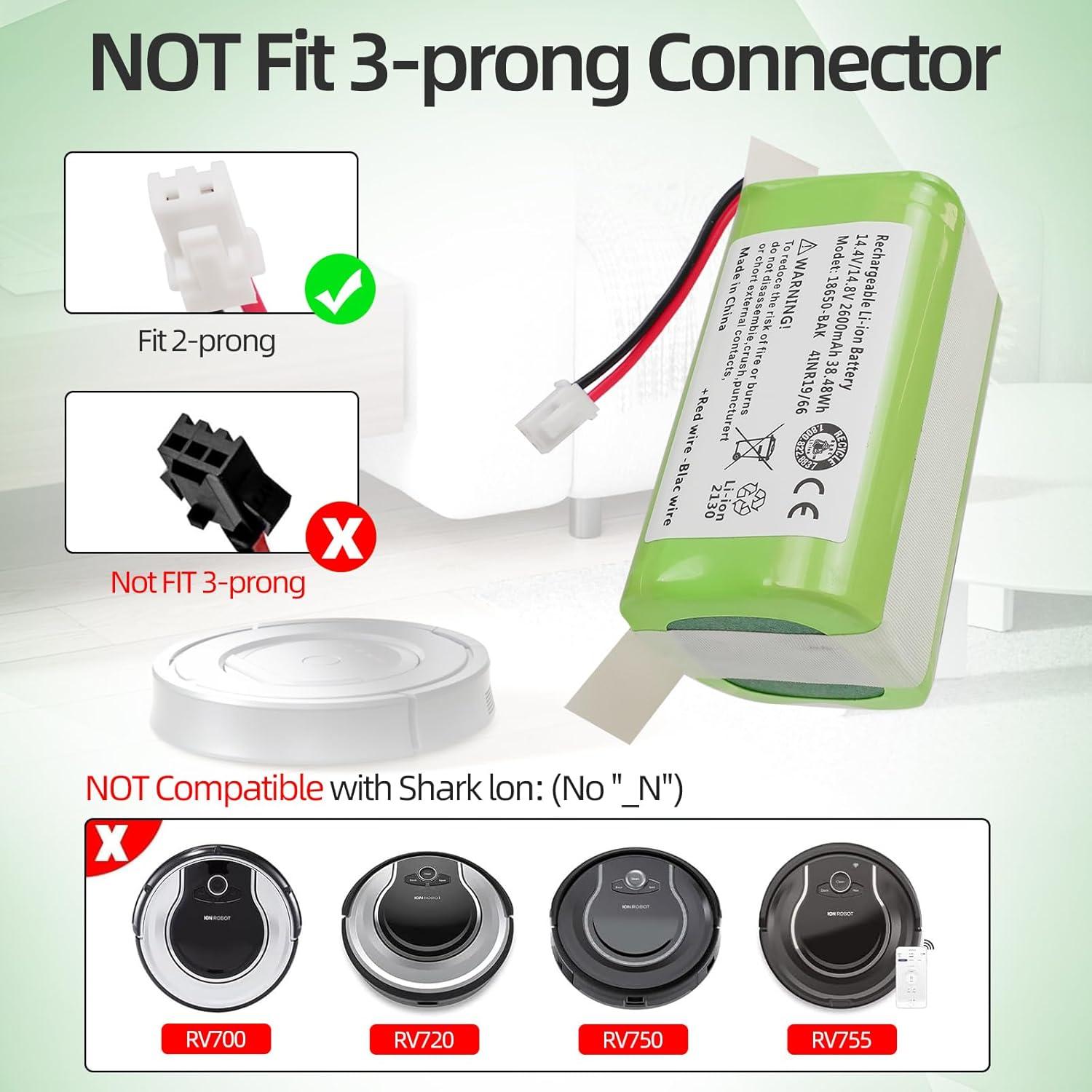 Batería de Reemplazo 14.4V 2.6Ah para Aspiradora Shark