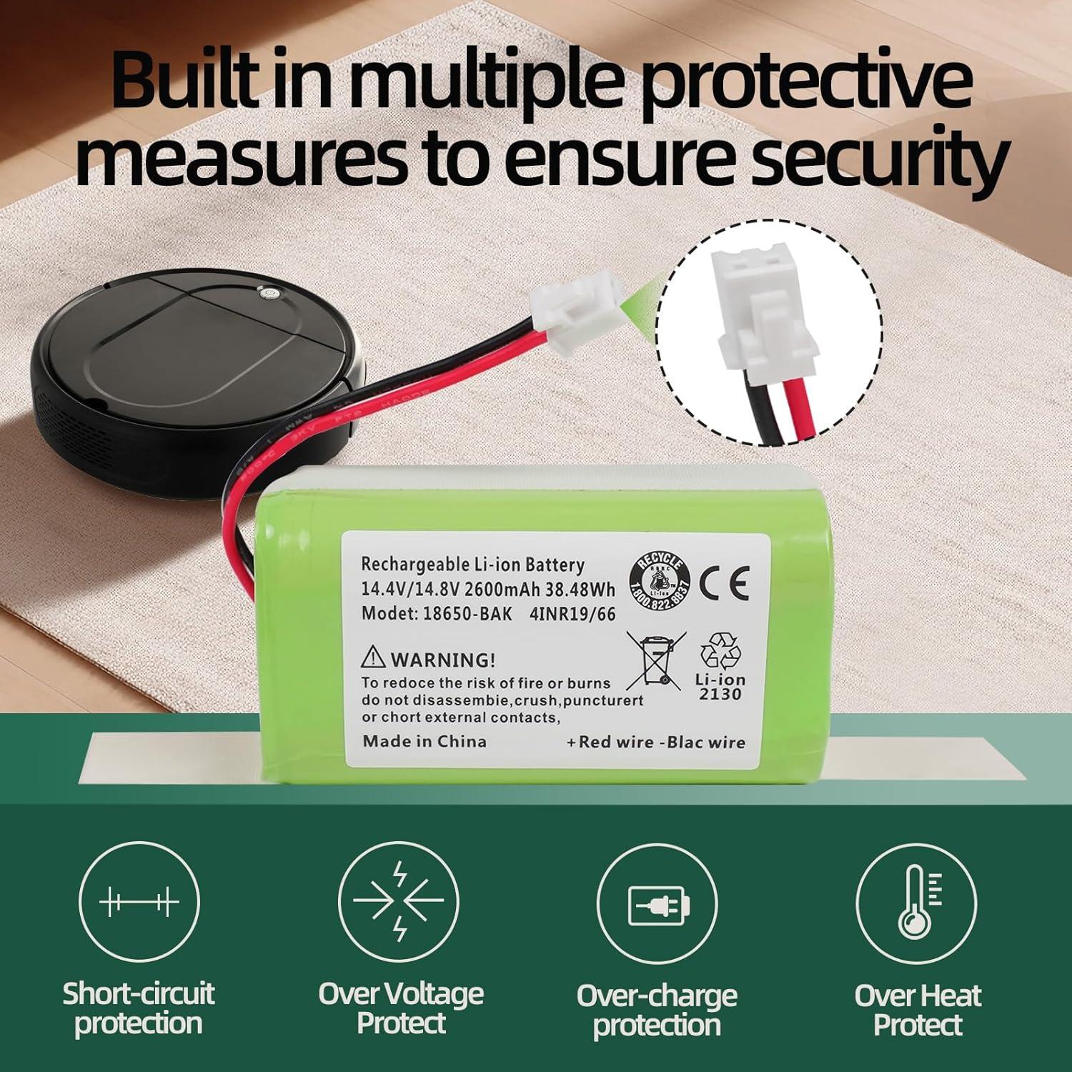 Batería de Reemplazo 14.4V 2.6Ah para Aspiradora Shark