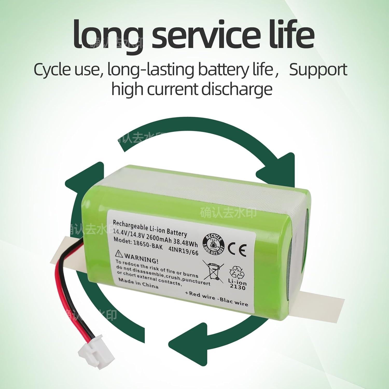 Batería de Reemplazo 14.4V 2.6Ah para Aspiradora Shark