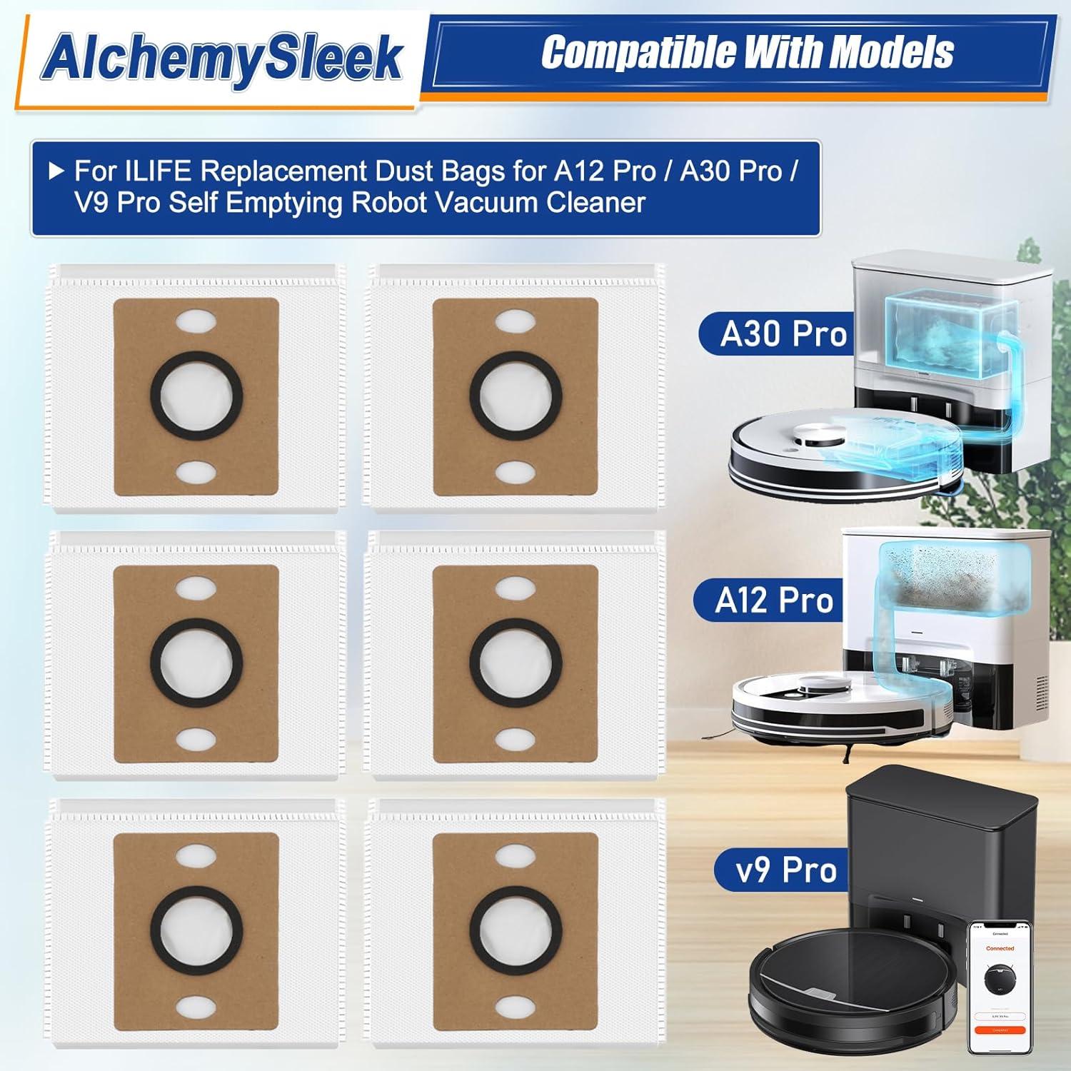 Bolsas de Polvo Reemplazo ILIFE A12 Pro A30 Pro V9 Pro - 6 Unidades