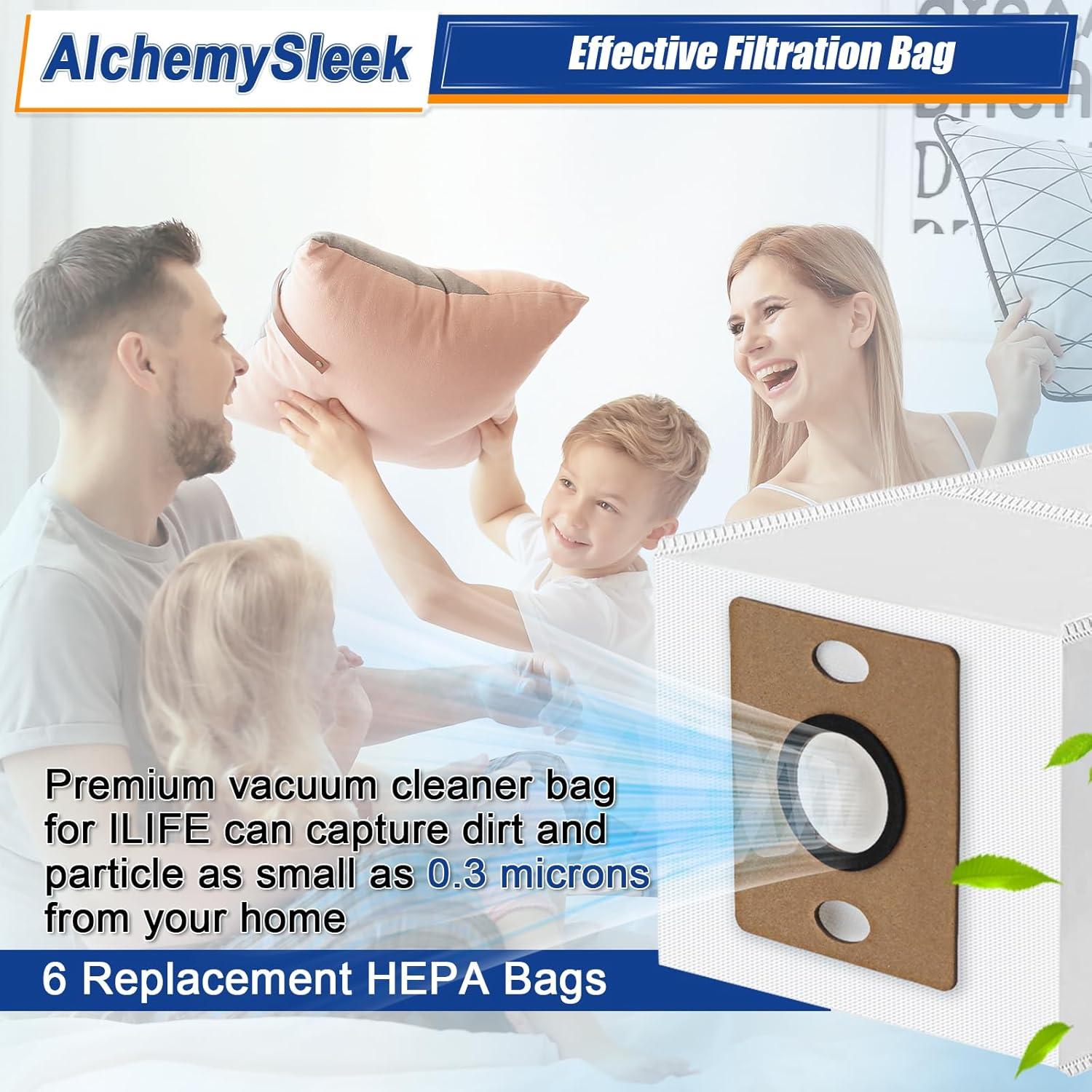 Bolsas de Polvo Reemplazo ILIFE A12 Pro A30 Pro V9 Pro - 6 Unidades