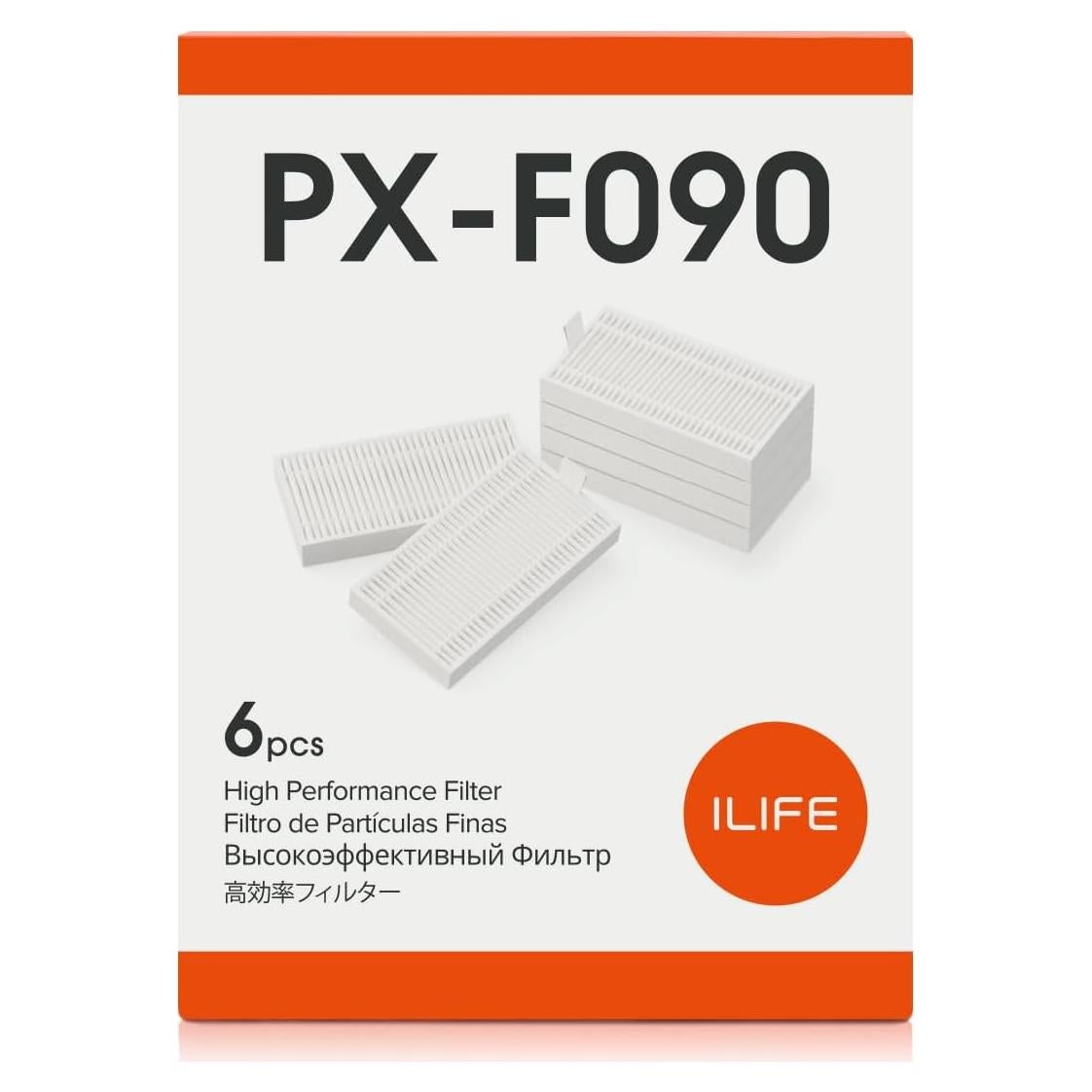 Filtros de Reemplazo ILIFE PX-F090 para Aspiradora Robot V9/V9 Pro - 6 Piezas
