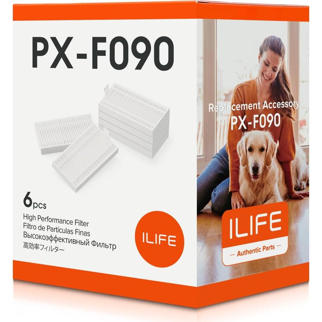 Filtros de Reemplazo ILIFE PX-F090 para Aspiradora Robot V9/V9 Pro - 6 Piezas