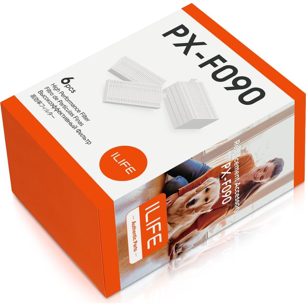 Filtros de Reemplazo ILIFE PX-F090 para Aspiradora Robot V9/V9 Pro - 6 Piezas