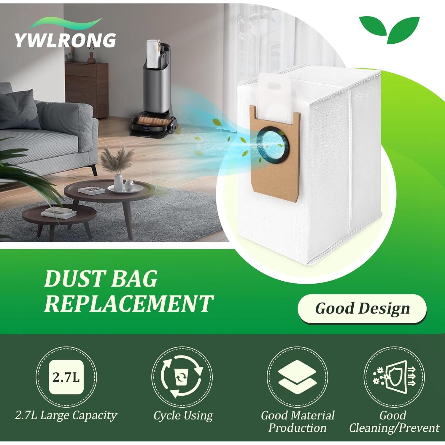 14 Bolsas de Polvo Desechables Eufy Omni S1 Pro 2.7L