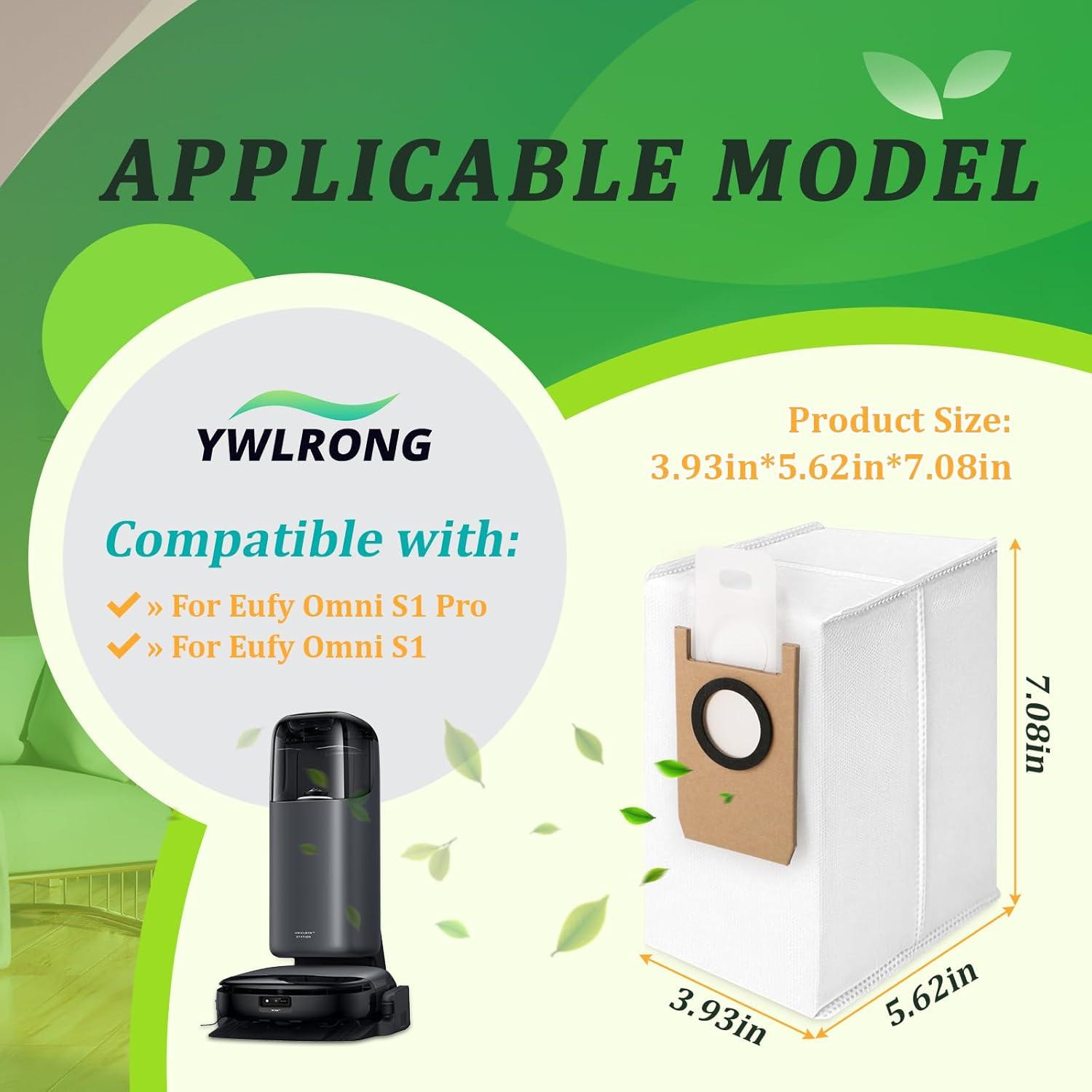 14 Bolsas de Polvo Desechables Eufy Omni S1 Pro 2.7L