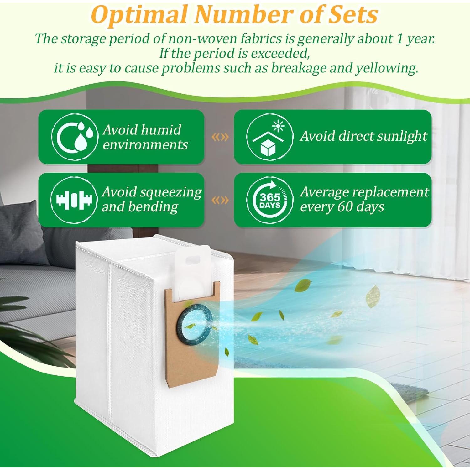 14 Bolsas de Polvo Desechables Eufy Omni S1 Pro 2.7L