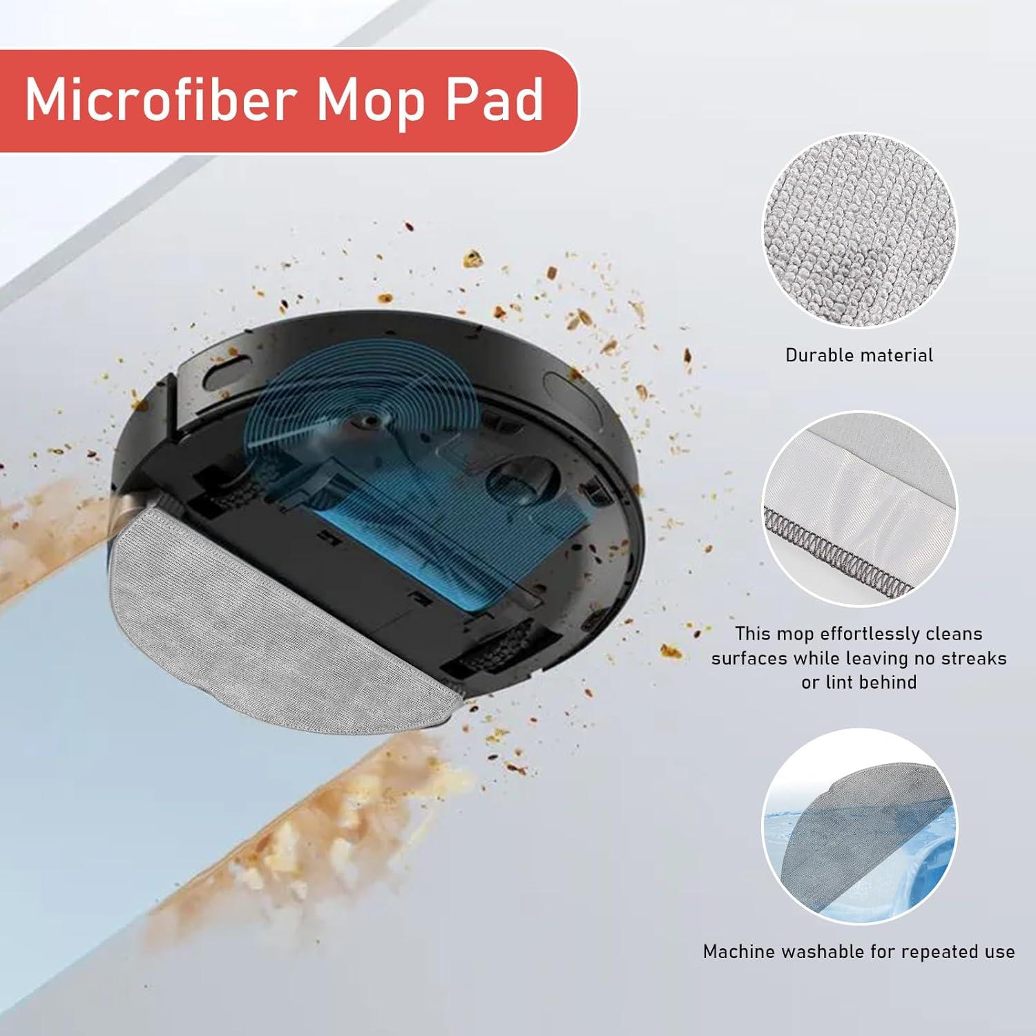 Kit de Accesorios para Aspiradora Robot Roborock Q7 M5 - 1 Cepillo Principal, 4 Laterales, 4 Filtros HEPA, 6 Paños de Mopa