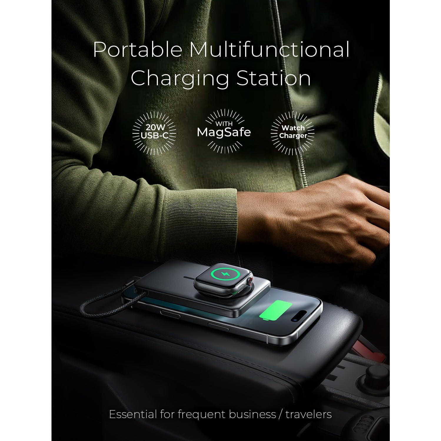 Batería Portátil MagSafe LISEN 10000mAh para iPhone y Apple Watch