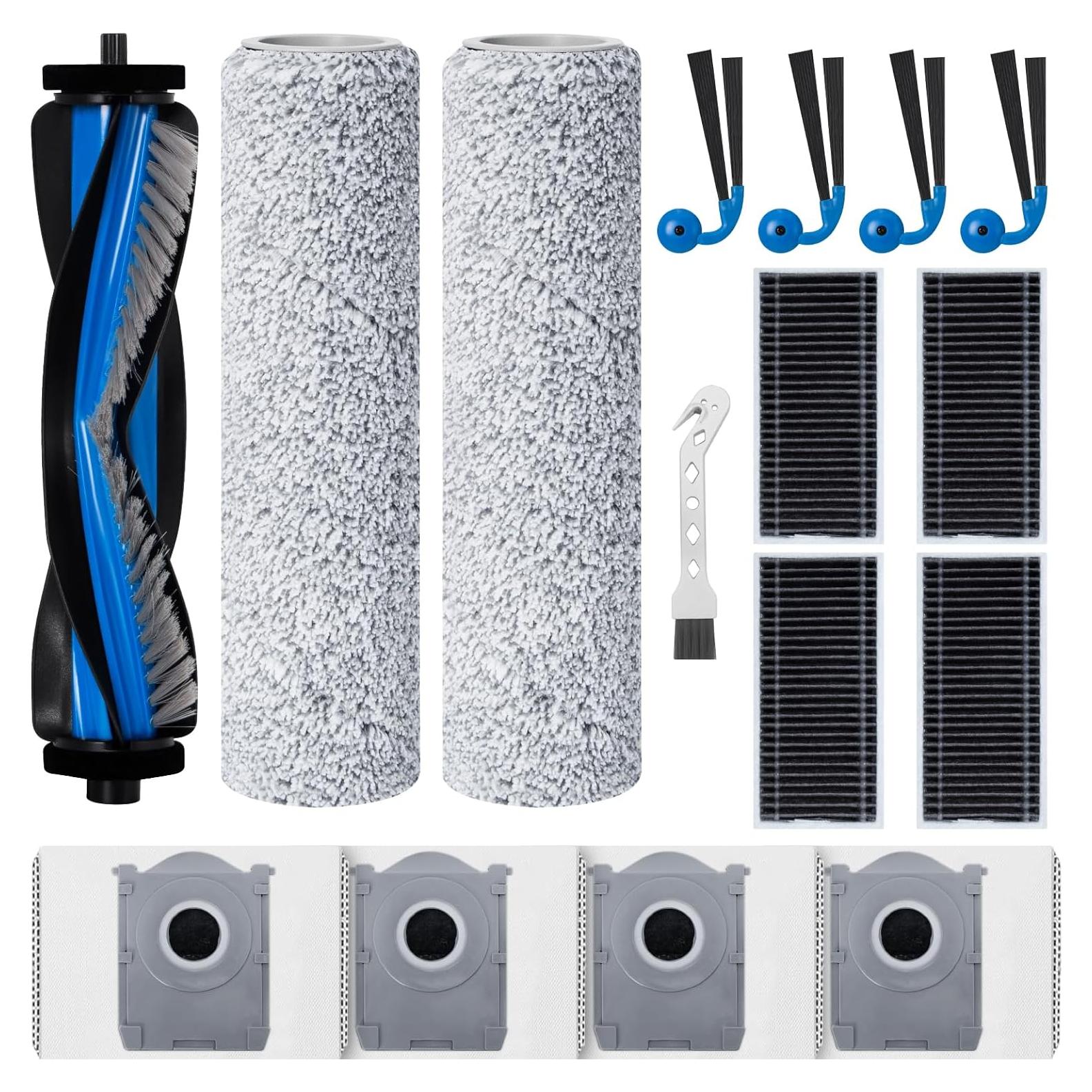 Repuestos para Aspiradora Robot Ecovacs Deebot X9 Pro Omni - 1 Cepillo Principal, 2 Rodillos, 4 Filtros, 4 Bolsas, 4 Cepillos Laterales