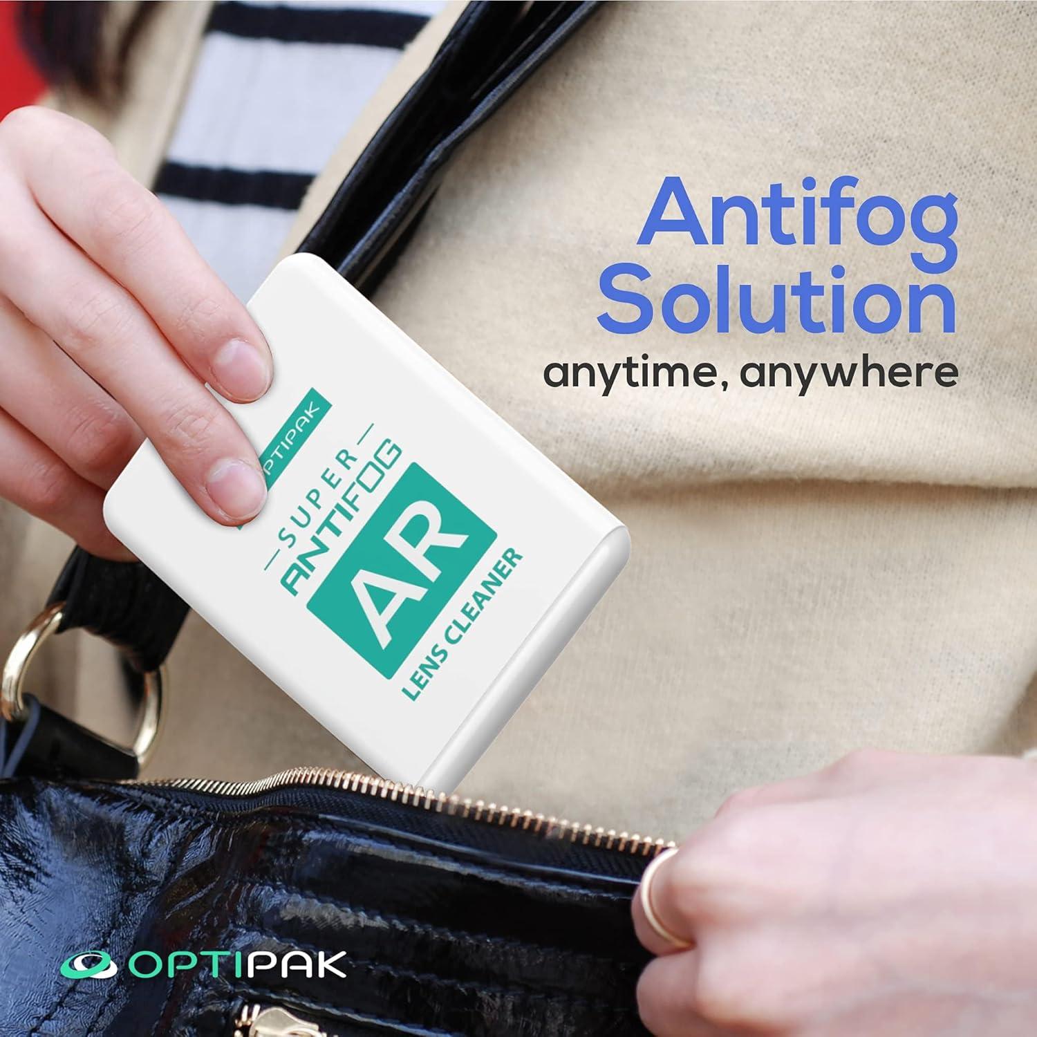 Kit Limpiador de Gafas Antivaho OPTIPAK 2x20ml + 2 Paños