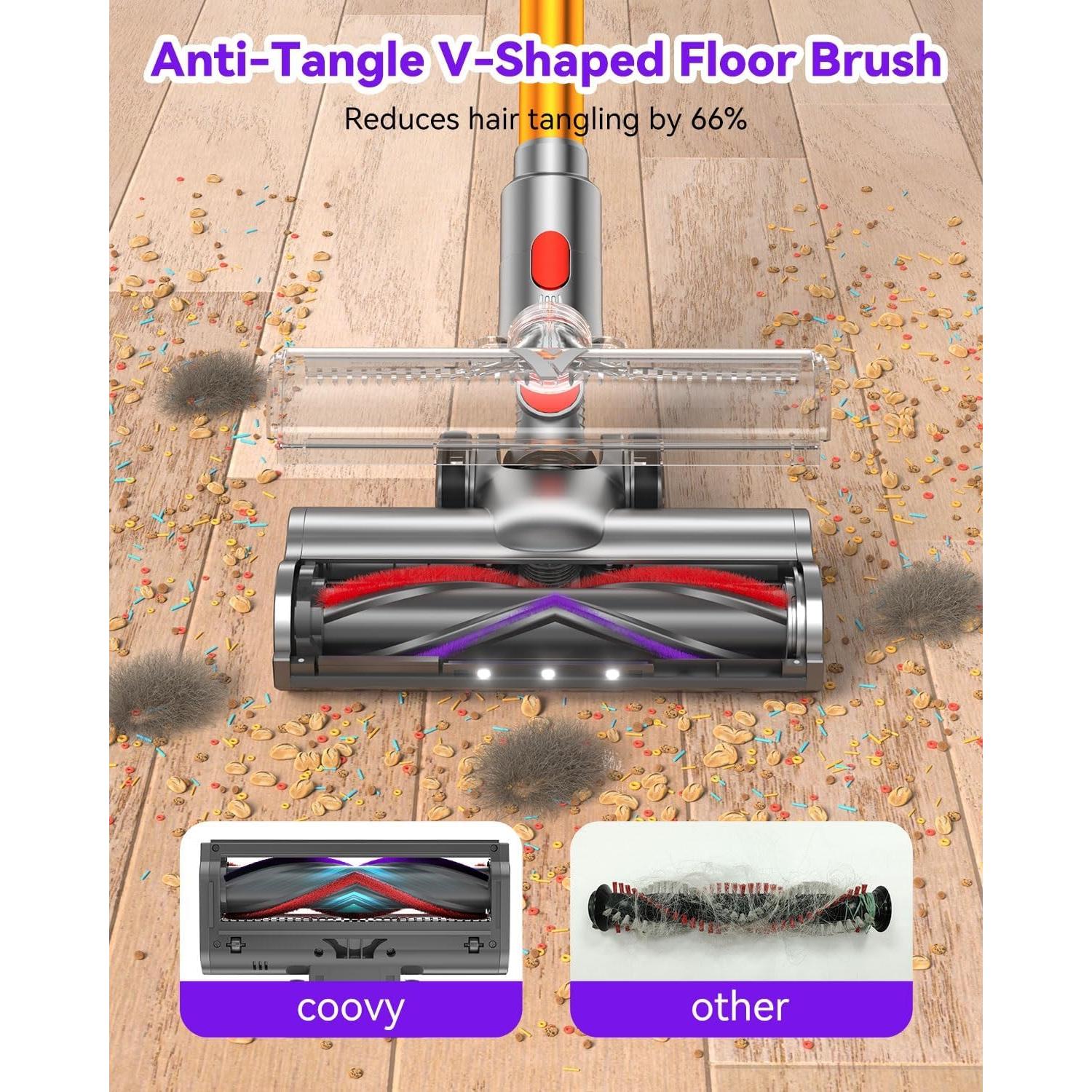 Aspiradora Inalámbrica Coovy SU7, 580W, 75 Min, HEPA