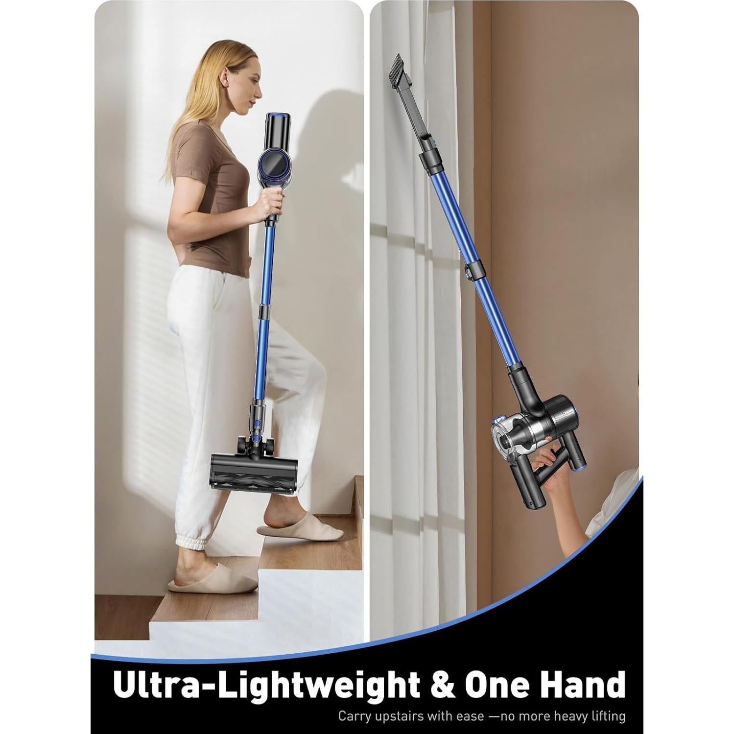 Aspiradora Inalámbrica OUYFHK A27D 8 en 1 40KPA Azul