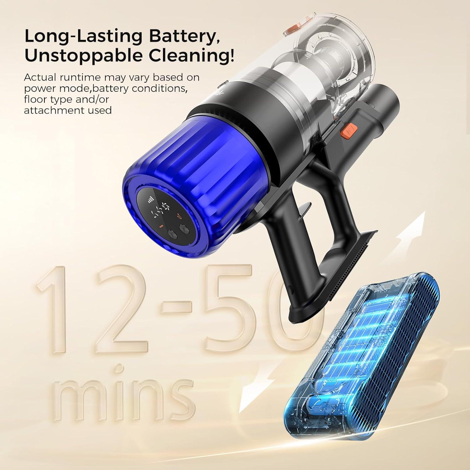 Aspiradora Inalámbrica Teendow V16STRONG 500W 50 Minutos