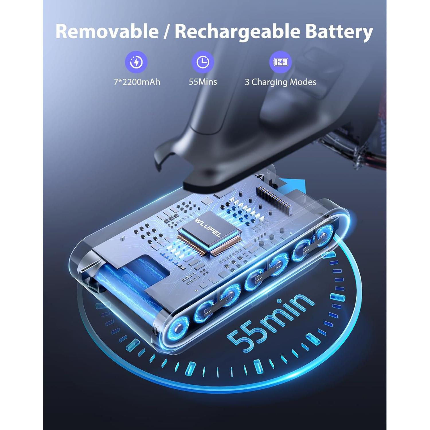 Aspiradora Inalámbrica Powerffy A17, 450W, 55 Min, HEPA