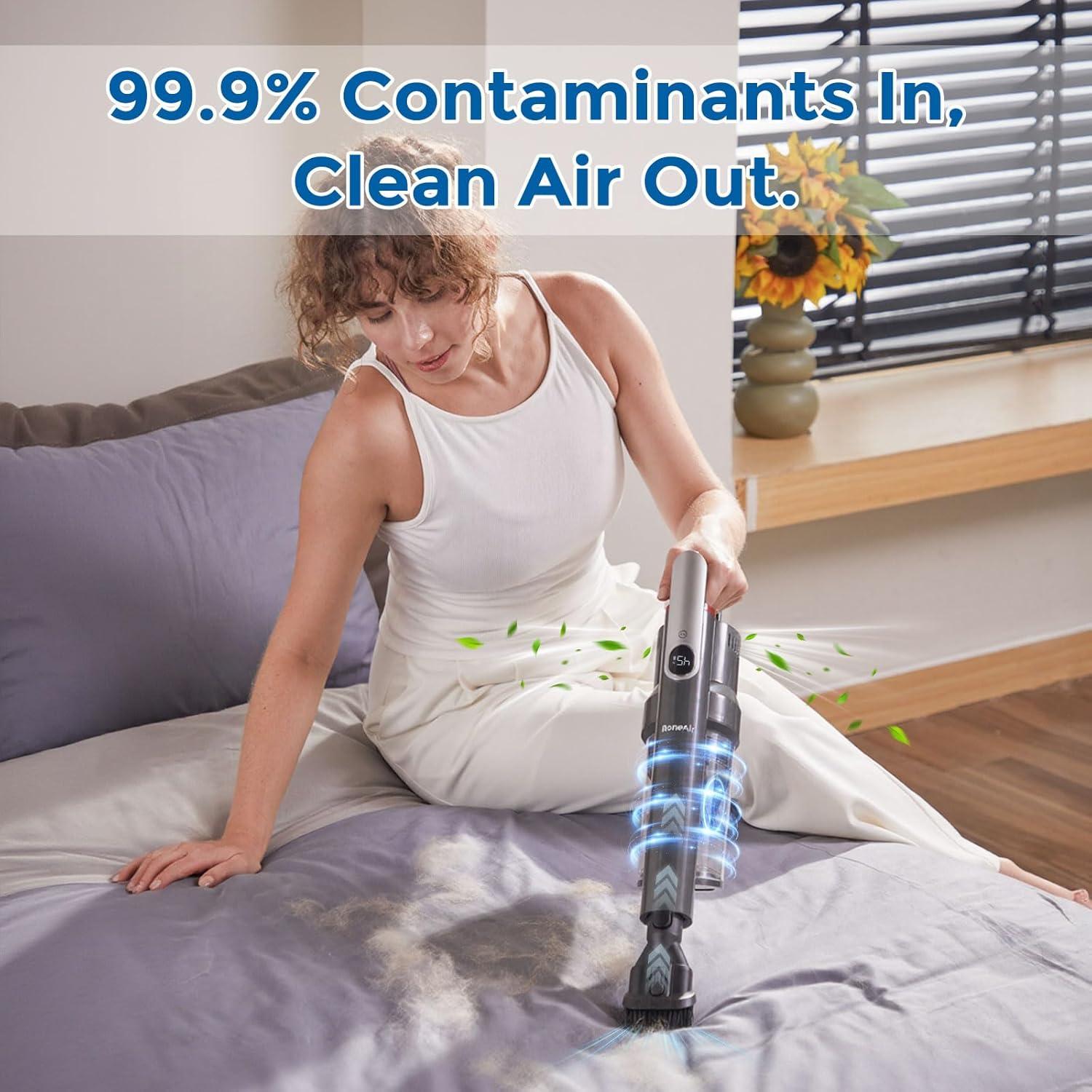 Aspiradora Inalámbrica RONEAIR V260B 0.8L para Mascotas