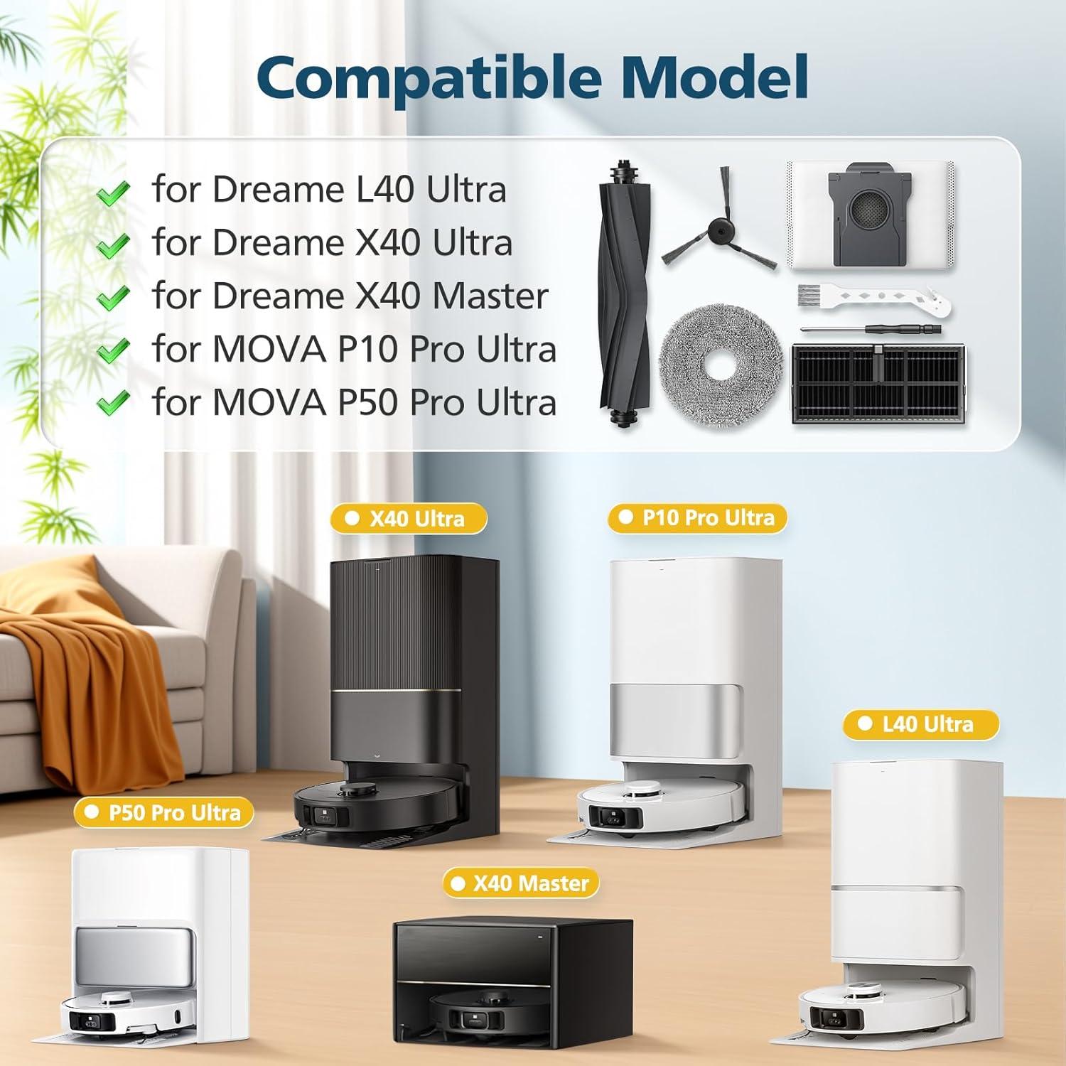 Kit de Accesorios para Robot Aspiradora Dreame y MOVA - 24 Piezas