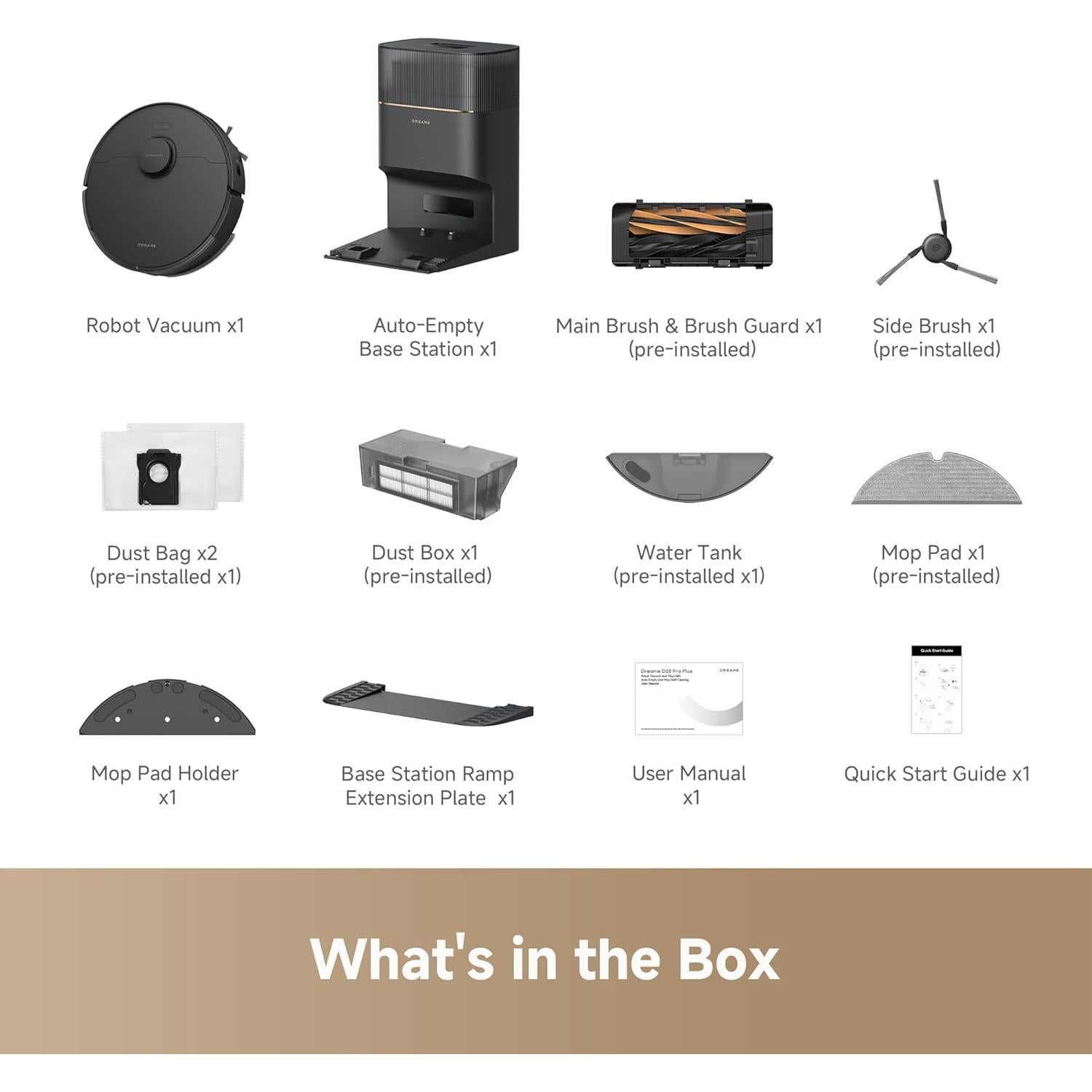 Aspiradora Robot DREAME D20 Pro Plus 2-en-1, 13000Pa, Auto-Vaciado