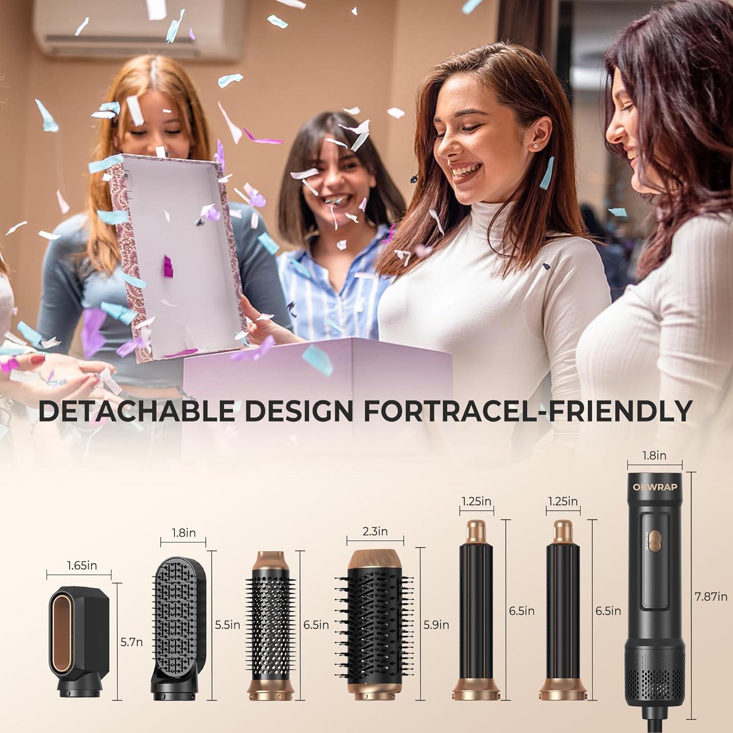 Cepillo Secador 6 en 1 OKWRAP Iónico Caliente 1.07kg