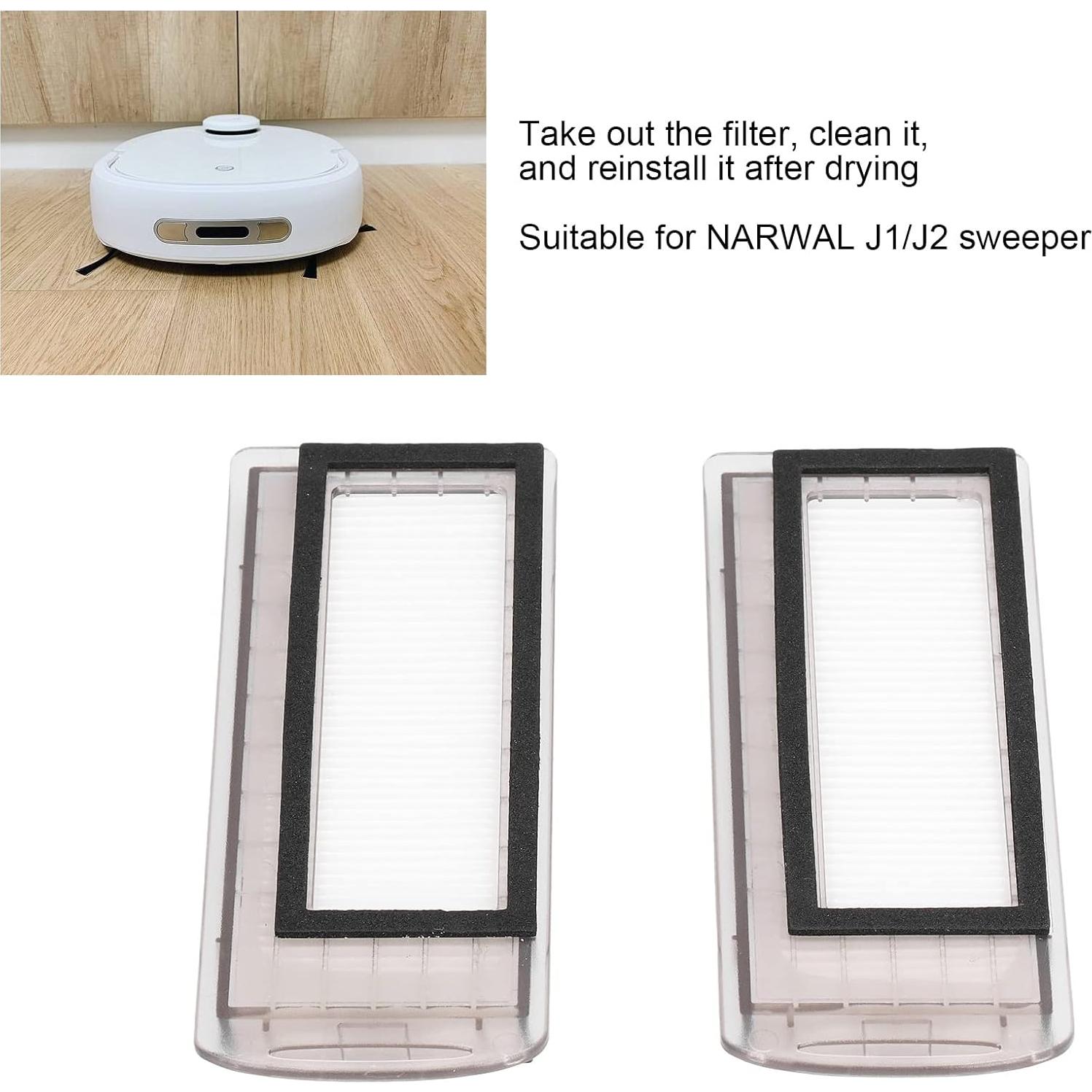 Kit de Filtros Acouto para Aspiradora Robótica J1 J2 - 2 Pcs